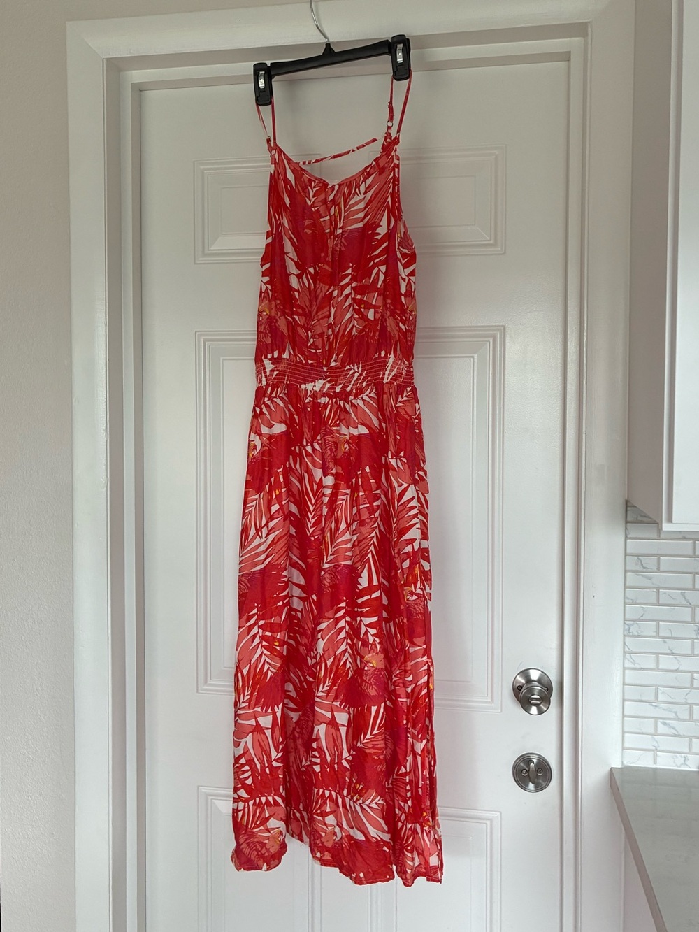 H&M Red Tropical Print Maxi Sun Dress - Women (Kids XL)